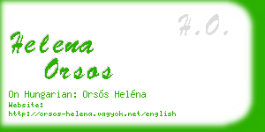helena orsos business card