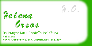 helena orsos business card